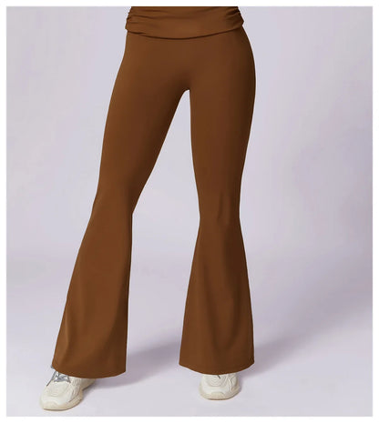 Leggings de yoga taille haute Beauté & Santé, confortables et extensibles, en tissu naturel pour une pratique sportive ou détente.