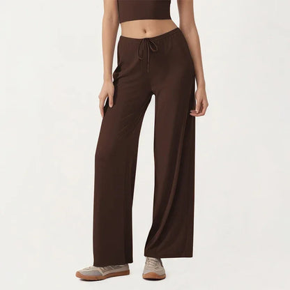 Leggings de yoga Beauté & Santé avec jambe large et cordon de serrage, en tissu extensible pour confort et style.