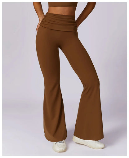 Legging de yoga Beauté & Santé, taille haute, coupe naturelle et confortable, tissu extensible pour la pratique du yoga.