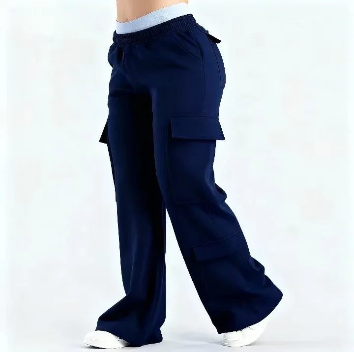 Leggings decontractés à jambe droite avec poches, style streetwear, marque Beauté & Santé, tissu confortable et moderne.