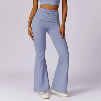 Leggings de yoga taille haute Beauté & Santé en tissu naturel, ajustés et confortables, parfaits pour la pratique sportive.