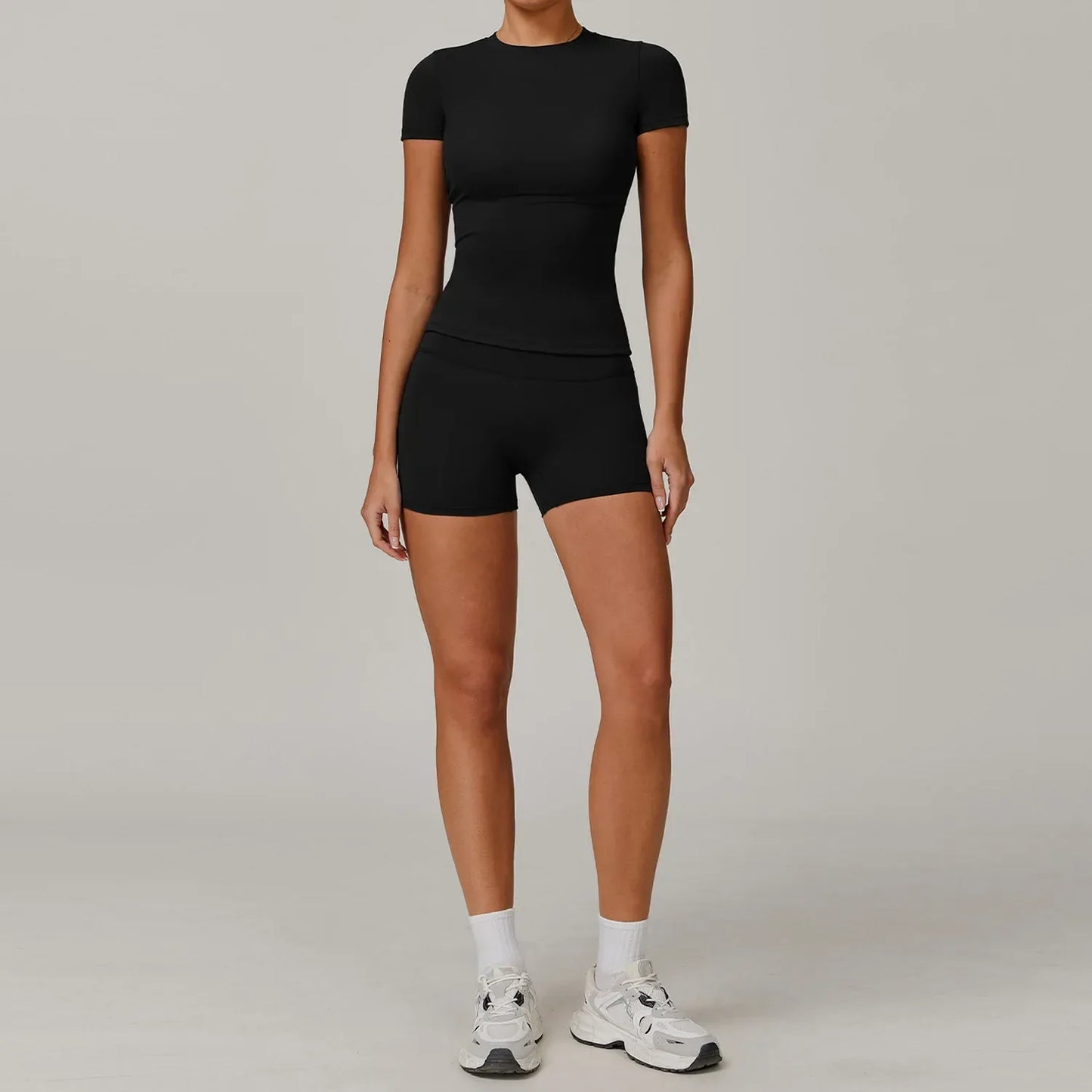 Leggings de yoga à manches longues Beauté & Santé, ensemble de deux pièces, tissu extensible pour confort et liberté de mouvement