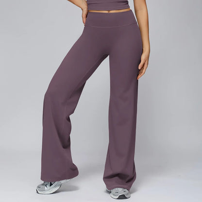Leggings de yoga taille haute et évasée de la marque Beauté & Santé, gainants, tissu extensible, parfait pour la pratique sportive.