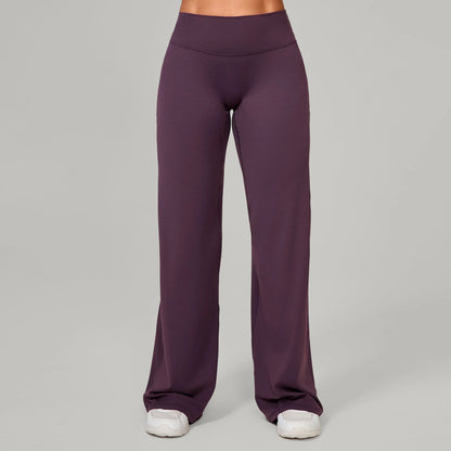 Legging de Pilates large et évasé de la marque Beauté & Santé, en tissu extensible et confortable pour l'entraînement.