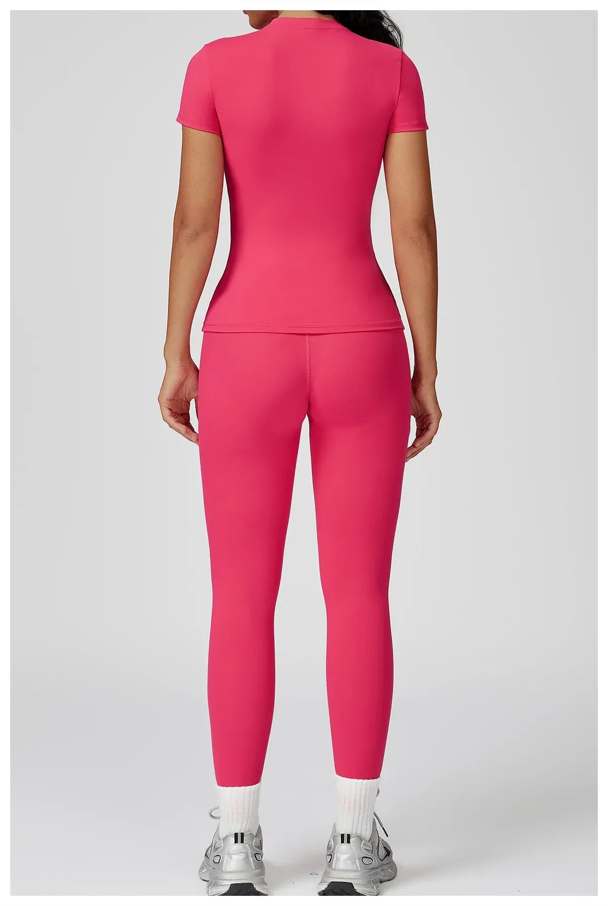 Leggings de yoga à manches longues, ensemble 2 pièces de la marque Beauté & Santé, en tissu extensible pour femmes.
