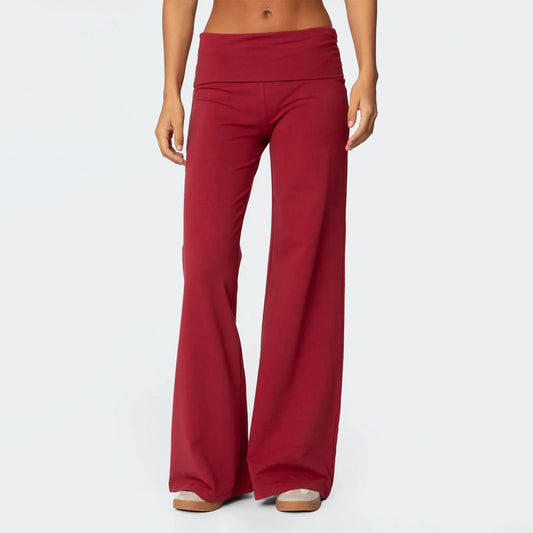 Leggings yoga décontractés Beauté & Santé, coupe évasée, tissu confortable pour la pratique sportive ou détente.