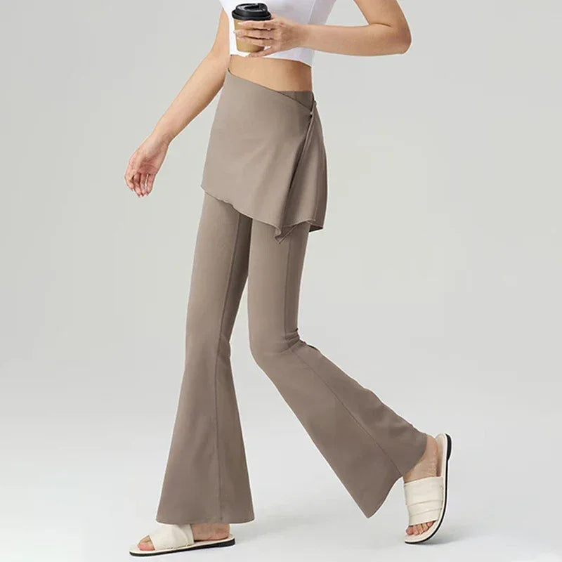 Legging Pilates taille haute de Beauté & Santé, pantalon de sport noir ajusté pour fitness et entraînement.