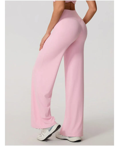 Legging de yoga décontracté Beauté & Santé, coupe évasée, tissu confortable pour sport ou détente, noir.