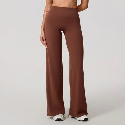 Leggings de yoga décontractés de la marque Beauté & Santé, coupe évasée et confortable, tissu extensible pour sport et détente