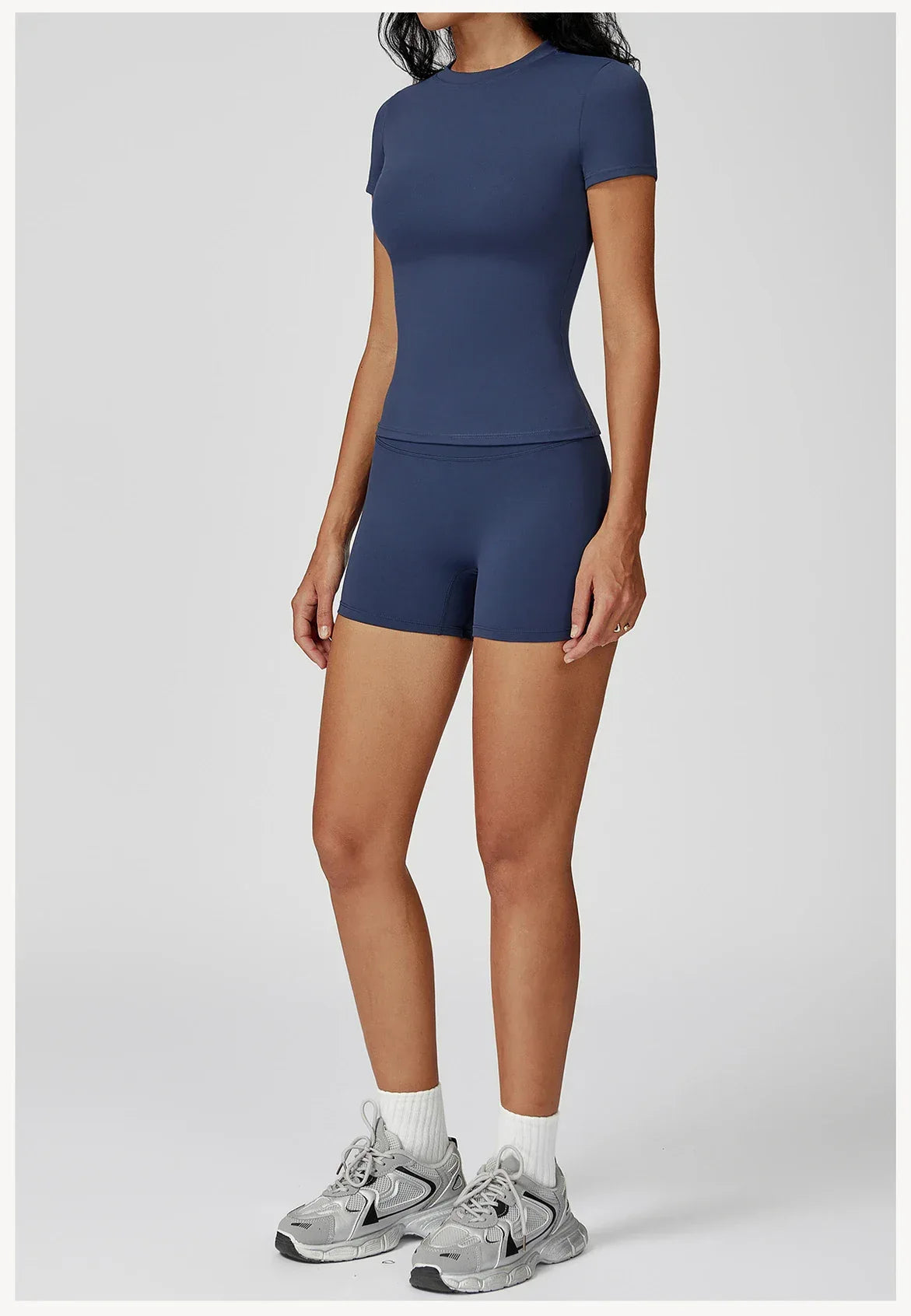 Leggings de yoga 2 pièces à manches longues de la marque Beauté & Santé, tissu extensible, parfaits pour l'exercice et le confort.