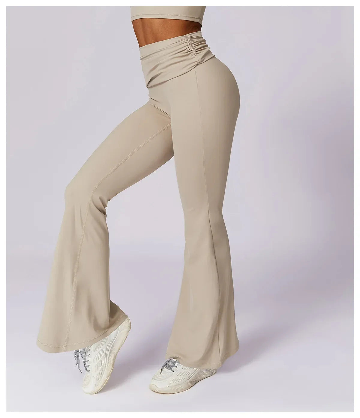 Legging de yoga taille haute Beauté & Santé, mode naturelle, tissu extensible, conçu pour le confort et la flexibilité.