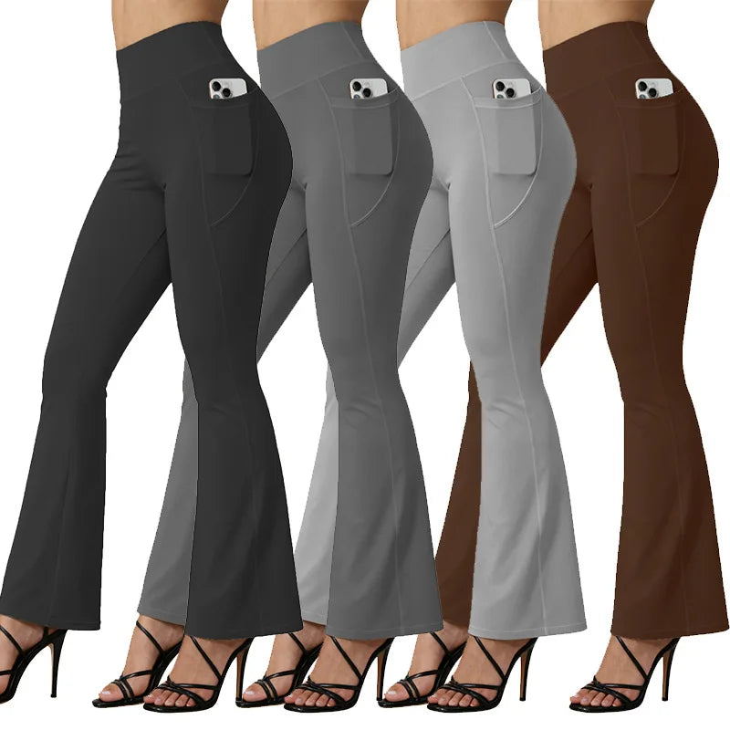 Leggings sport taille haute Beauté & Santé avec effet galbant et poches, parfaits pour la fitness et le confort.