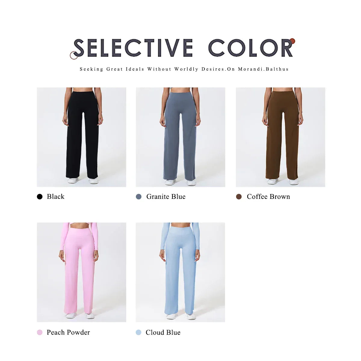 Legging de yoga décontracté de la marque Beauté & Santé, coupe évasée et confortable pour sport et détente.