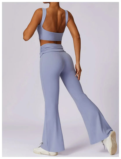 Legging de yoga taille haute Beauté & Santé, coupe naturelle, en tissu extensible, parfait pour la pratique sportive.