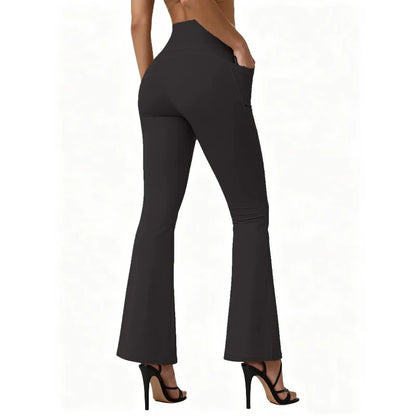 Legging sport taille haute Beauté & Santé avec effet galbant et poches pour femme, tissu extensible et confortable.