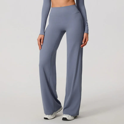 Legging de yoga décontracté de Beauté & Santé, coupe évasée et confortable pour pratique sportive ou détente.
