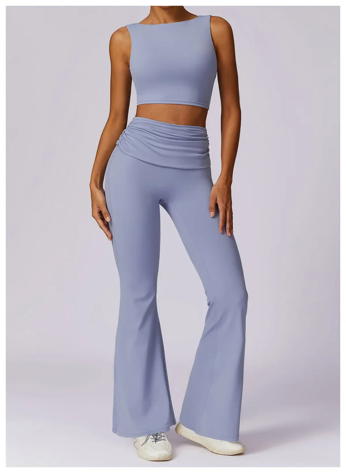 Leggings de yoga taille haute Beauté & Santé, coupe naturelle, confort et flexibilité pour la pratique sportive ou détente.