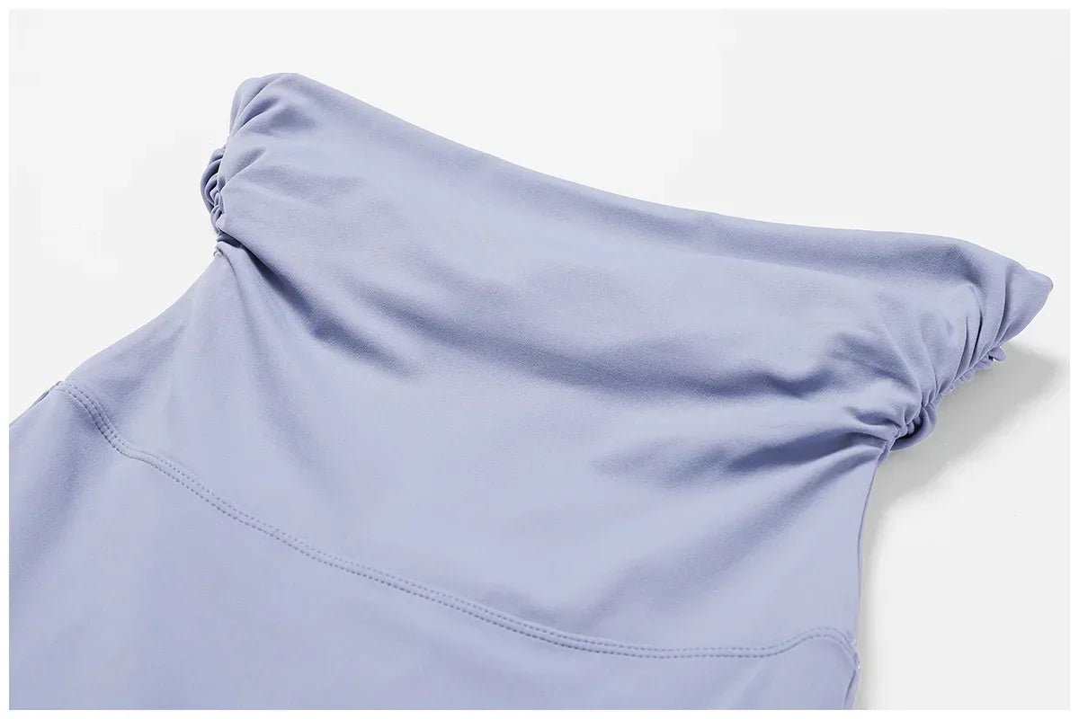Legging de yoga taille haute Beauté & Santé, en tissu naturel, ajusté et confortable pour la pratique sportive ou détente.