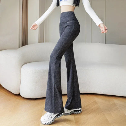 High-waisted faux denim leggings from Beauté & Santé, featuring a soft, cozy fabric and a stylish design.
