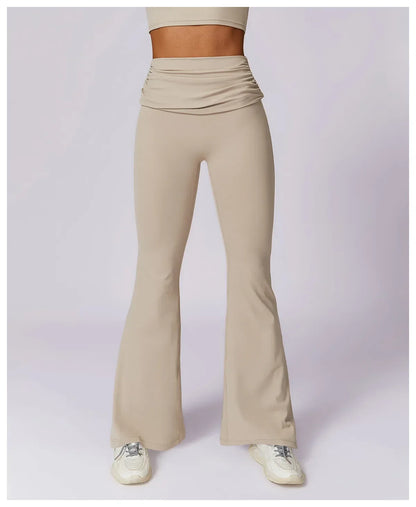 Leggings de yoga Beauté & Santé Sensation naturelle taille haute, tissu extensible et confortable pour la pratique sportive.