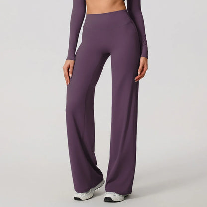 Leggings de yoga décontractés de Beauté & Santé, coupe évasée et confortable, parfaits pour le sport et la détente.