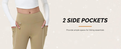 Legging thermique imperméable pour femme de la marque Beauté & Santé, tissu épais et doublé pour le froid et la pluie.