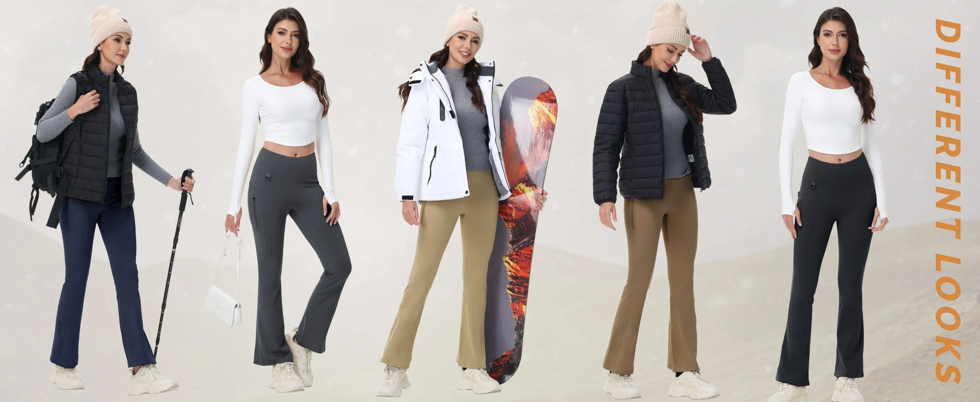 Legging thermique imperméable pour femme de la marque Beauté & Santé, tissu chaud et résistant à l'eau.