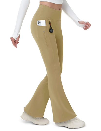 Legging thermique femme imperméable de Beauté & Santé, en tissu noir, avec coutures visibles et coupe ajustée.
