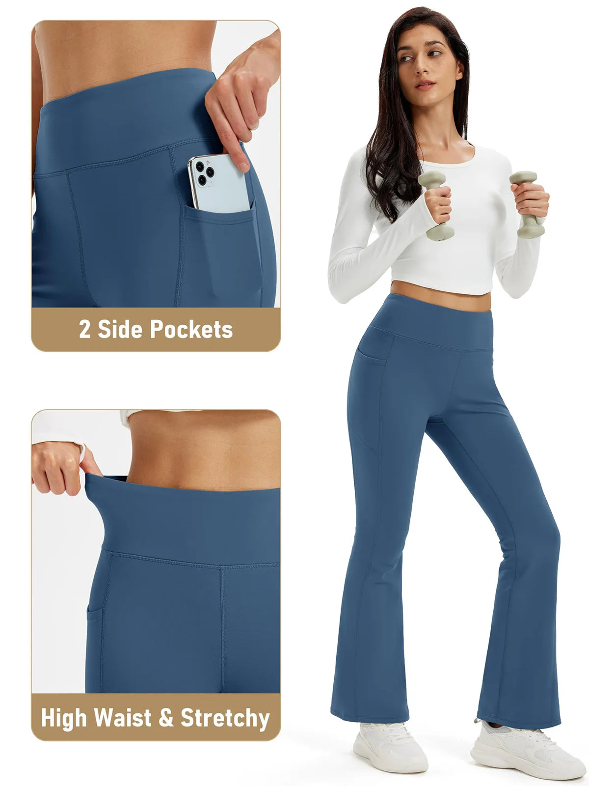 Leggings thermiques et imperméables pour femme de la marque Beauté & Santé, tissu chaud et résistant à l'eau.